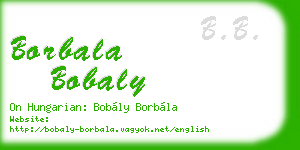 borbala bobaly business card